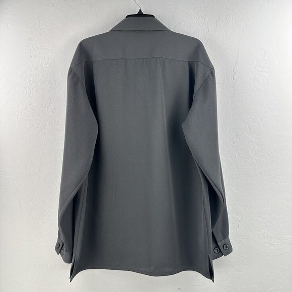 Vintage 80s PRONTI Shirt Men‎ L Gray Heavyweight Pockets Hipster Preppy - Picture 7 of 7